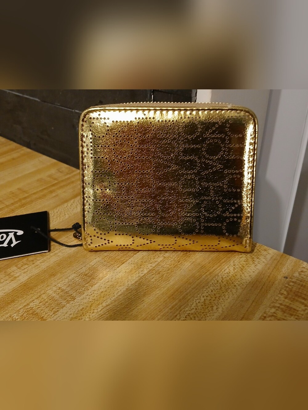 Von Dutch NWT Gold Embossed Compact Wallet